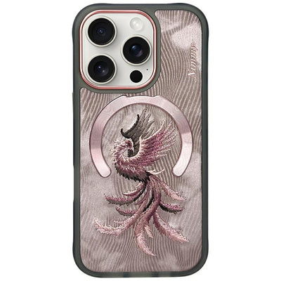 Husa Nimmy Magnetic Fantasy Animal Magsafe pentru iPhone 16 Pro - Roz auriu