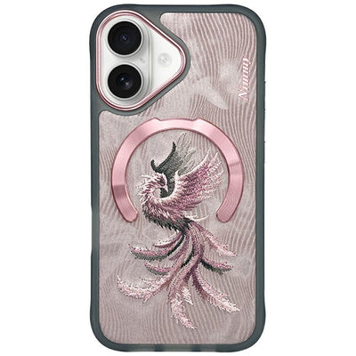 Husa Nimmy Magnetic Fantasy Animal Magsafe iPhone 16 - Roz auriu
