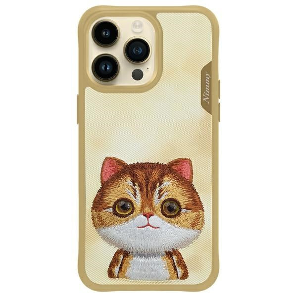 Husa Nimmy Big Eyed Pet 2.0 Cat pentru iPhone 15 Pro - Verde