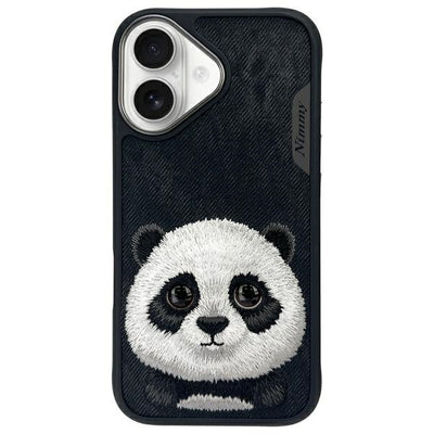 Husa Nimmy Big Eyed Pet 2.0 Panda pentru iPhone 16 - Negru