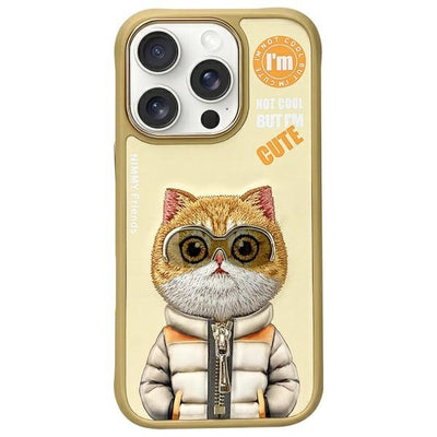 Husa Nimmy Cool&Cute 2.0 Cat pentru iPhone 16 Pro - Verde