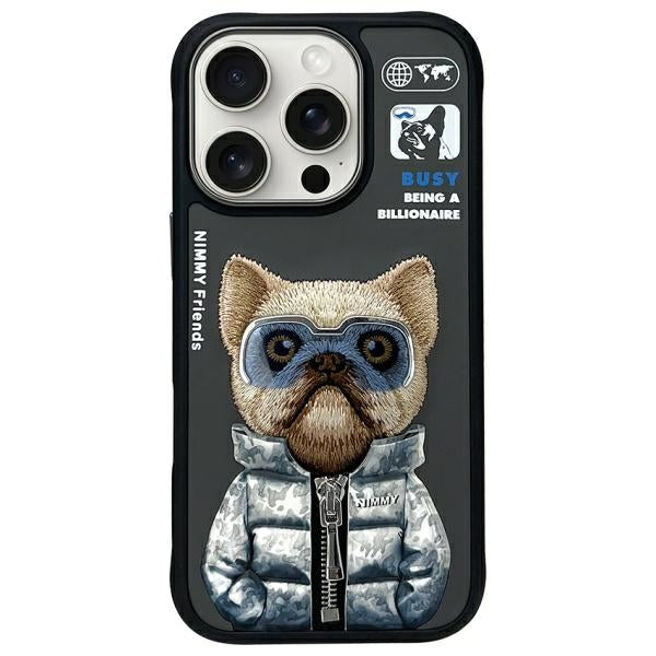 Husa Nimmy Cool&Cute 2.0 Dog pentru iPhone 16 Pro Max - Negru