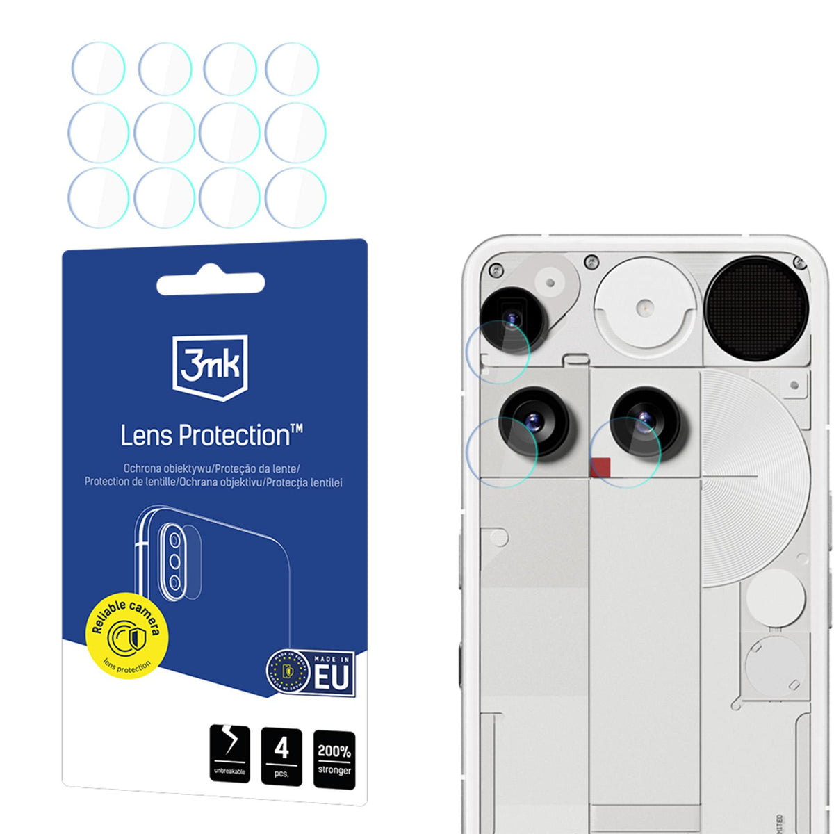 Folie 3mk Lens Protection™ Hybrid Camera pentru Nothing Phone (3)