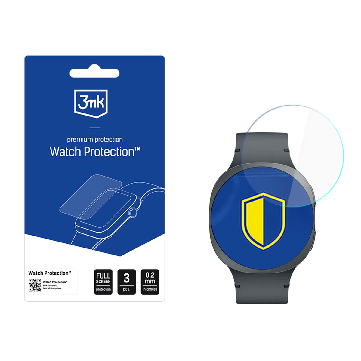 Folie 3mk Watch Protection Flexibleglass Hybrid Glass pentru Samsung Galaxy Watch 8 44mm