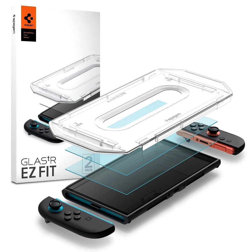 Folie Spigen Glas.tr ”EZ FIT” sticla 2-pack pentru Nintendo Switch 2 - Transparent