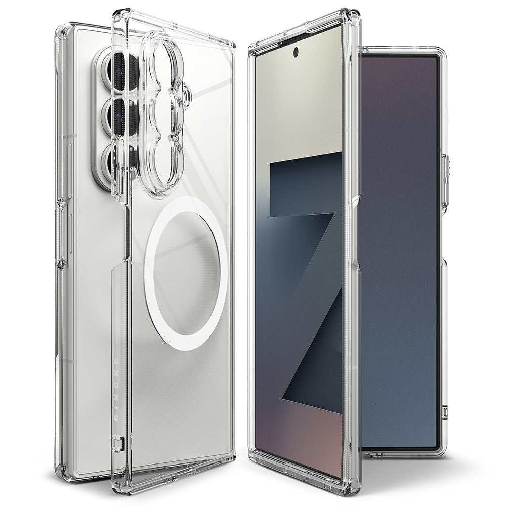 Husa Ringke Fusion Magnetic Magsafe pentru Samsung Galaxy Z Fold 7 - Transparent