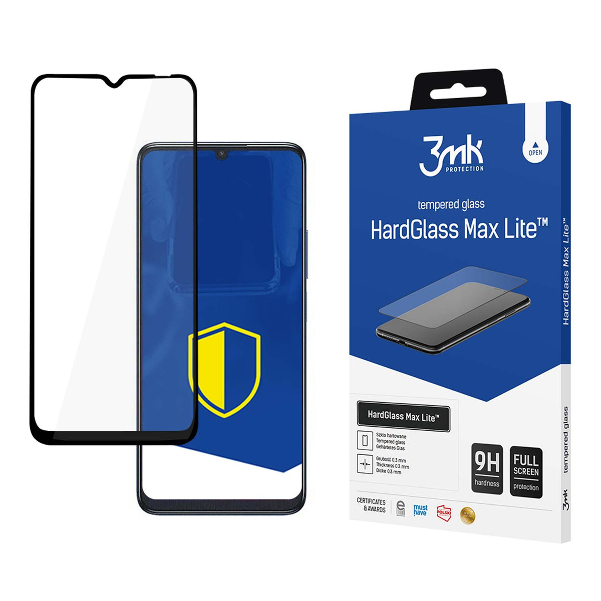 Folie 3mk Hardglass Max Lite Negru sticla pentru TCL 505