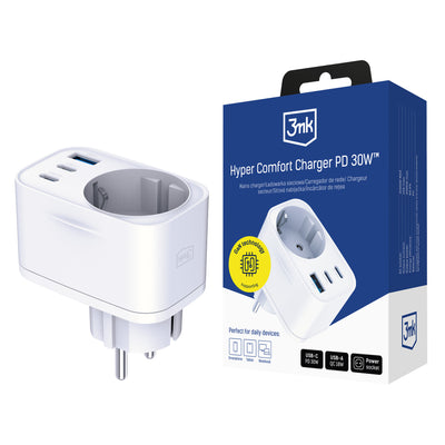 Incarcator 3mk Hyper Comfort Gan PD 30W™ - Alb