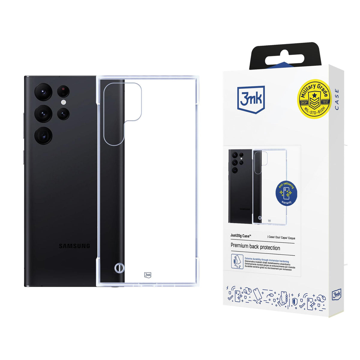 Husa 3mk Transparent pentru Samsung Galaxy S22 Ultra 5G - Transparent