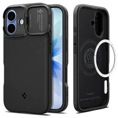 Husa Spigen Optik Armor Magsafe pentru iPhone 17 - Negru