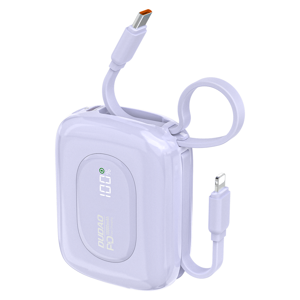 Cablu Dudao K32 22.5W 10000 Mah Acumulator extern cu Built-in Usb-c/ Lightning - Mov