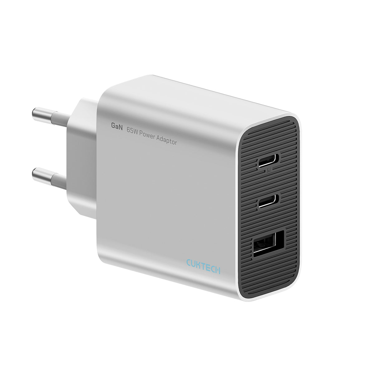 Incarcator priza Cuktech 65W Gan 2xUSB-C 1xUSB-A - Gri