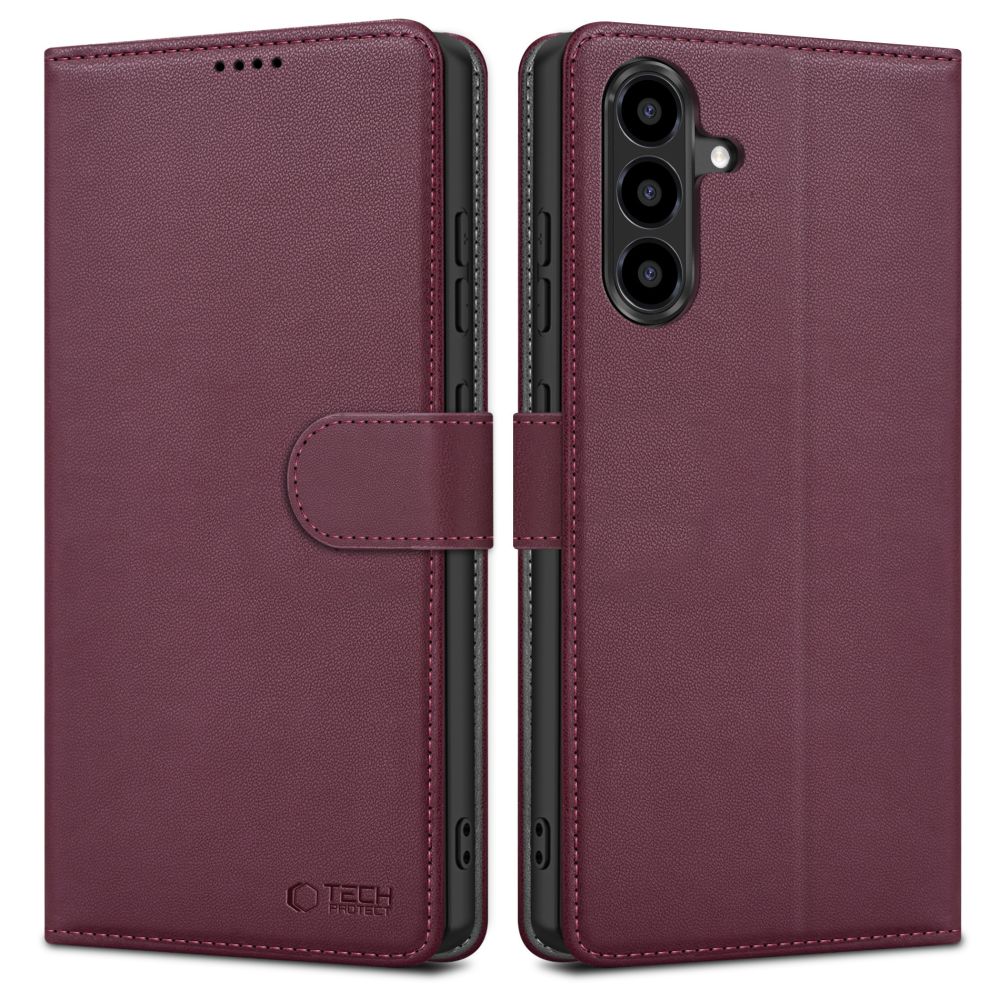 Husa Tech-protect Wallet pentru Samsung Galaxy A26 5G / A17 4G / 5G - Burgundy