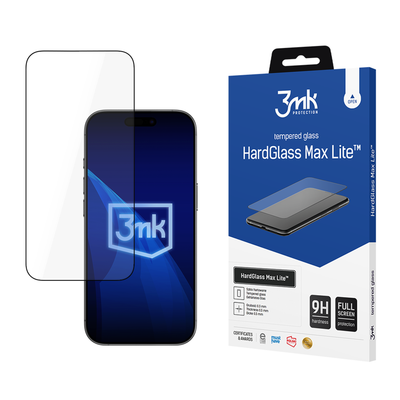 Folie 3mk Hardglass Max Lite Negru sticla pentru iPhone Air