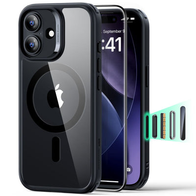 Folie ESR Classic Hybrid Magsafe + sticla Set pentru iPhone 17 - Transparent Negru