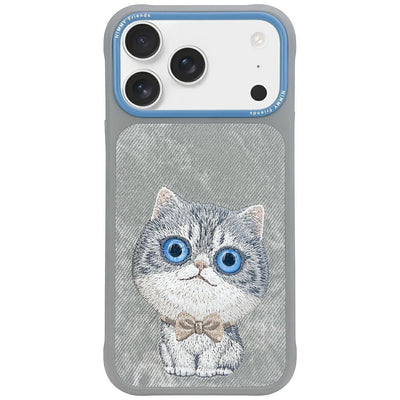 Husa Nimmy Big Eyed Pet 2.0 Cat pentru iPhone 17 Pro - Gri