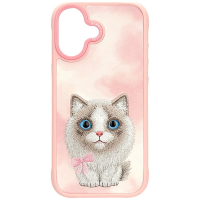 Husa Nimmy Big Eyed Pet 2.0 Cat pentru iPhone 17 - Roz