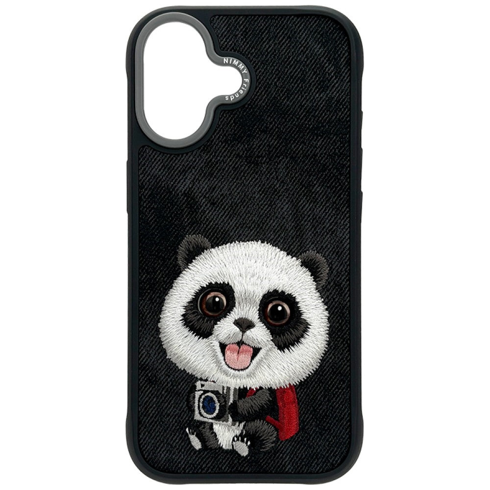 Husa Nimmy Big Eyed Pet 2.0 Panda pentru iPhone 17 - Negru