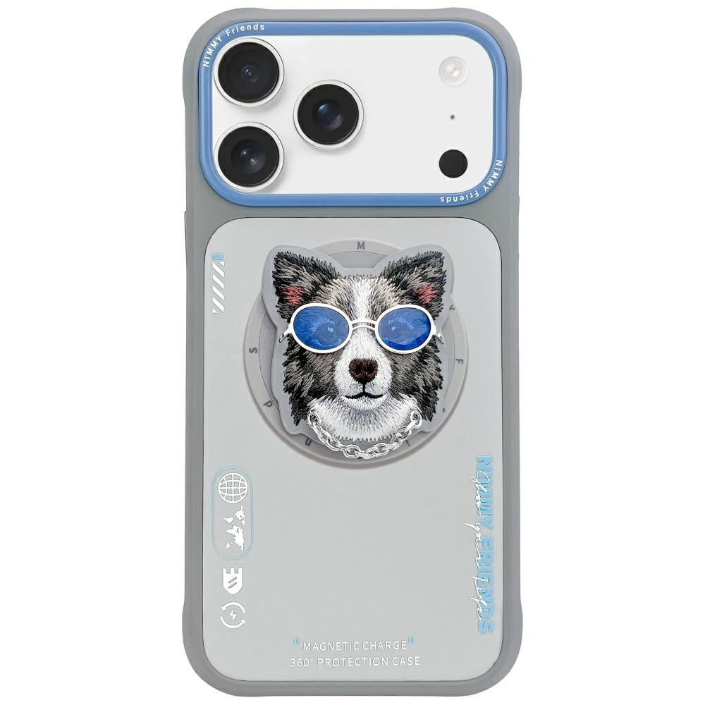 Husa Nimmy Glasses Cool Nag Magsafe pentru iPhone 17 - Gri