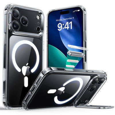 Husa ESR Classic Hybrid Kickstand Magsafe pentru iPhone 17 Pro Max - Transparent