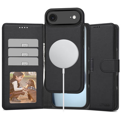Husa Tech-protect Wallet Magsafe pentru iPhone 17 Air - Matte Negru