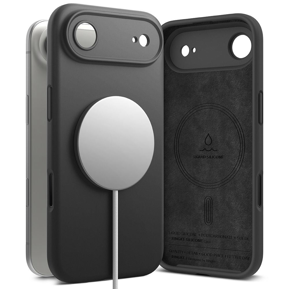 Husa Ringke Silicone Magnetic Magsafe pentru iPhone 17 Air - Negru