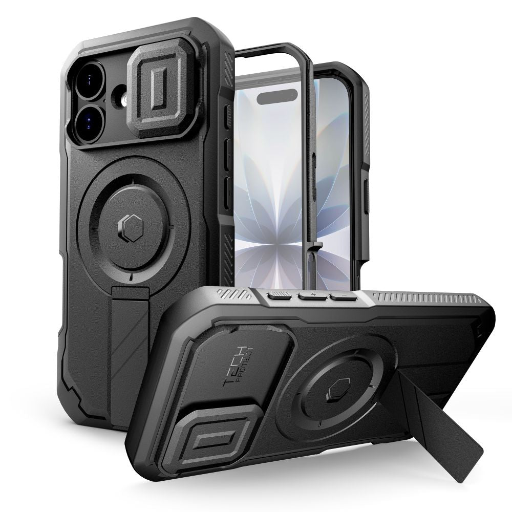 Husa Tech-protect Kevlar Magsafe pentru iPhone 17 - Negru