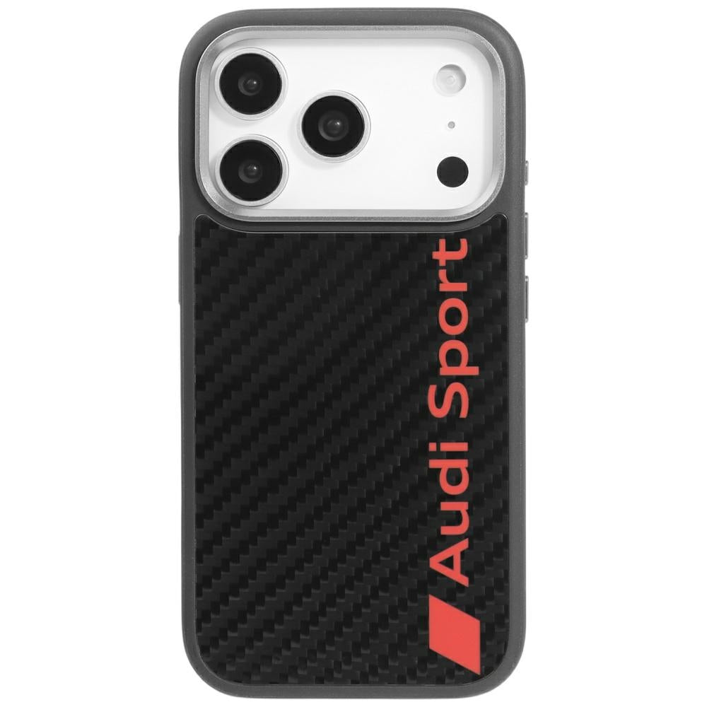 Husa Audi R8 Carbon Fiber Magsafe pentru iPhone 17 Pro - Negru