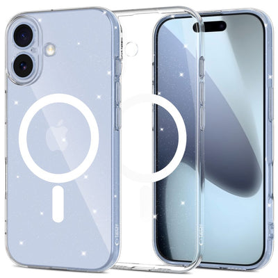 Husa Tech-protect Flexair Magsafe pentru iPhone 17 - Transparent Glitter