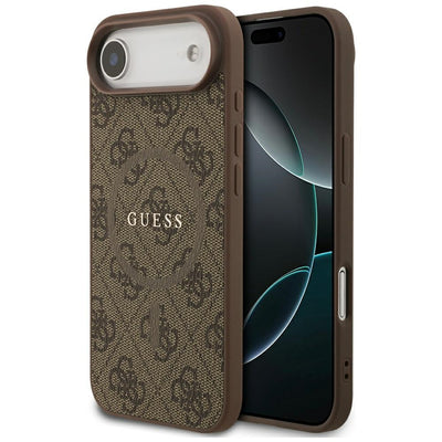 Husa Guess 4G Ring Classic Logo Magsafe pentru iPhone 17 Air - Maro