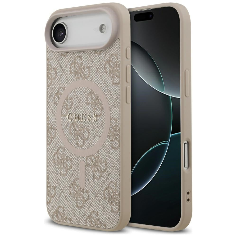 Husa Guess 4G Ring Classic Logo Magsafe pentru iPhone 17 Air - Roz