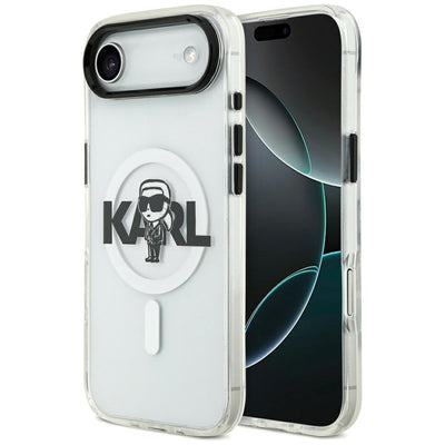 Husa Karl Lagerfeld IML Karl Sketch Logo Magsafe pentru iPhone 17 Air - Transparent