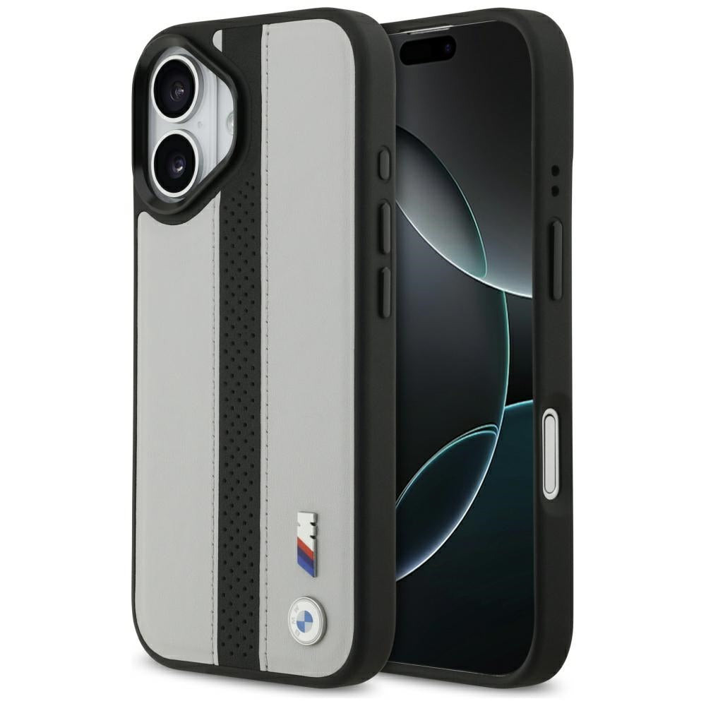Husa BMW M Perforated Stripe Logo Magsafe pentru iPhone 17 - Gri