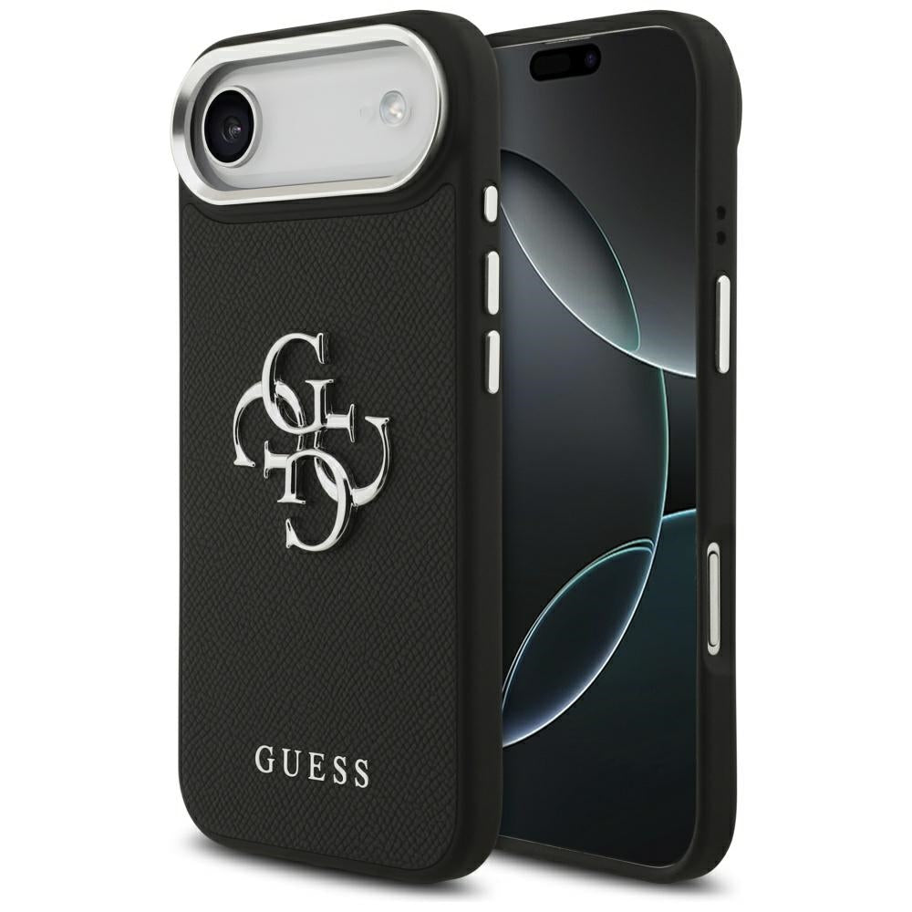 Husa Guess Grained Big 4G Classic Logo pentru iPhone 17 Air - Negru