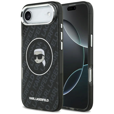 Husa Karl Lagerfeld IML Karl Head Logo Magsafe pentru iPhone 17 Air - Negru