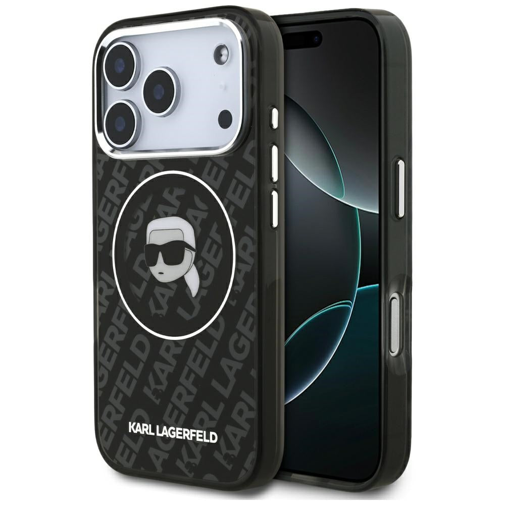 Husa Karl Lagerfeld IML Karl Head Logo Magsafe pentru iPhone 17 Pro Max - Negru