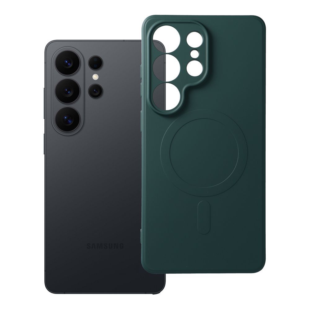 Husa Silicone Mag pentru Samsung S26 Ultra Compatible cu Magsafe (Camera Protection) Verde