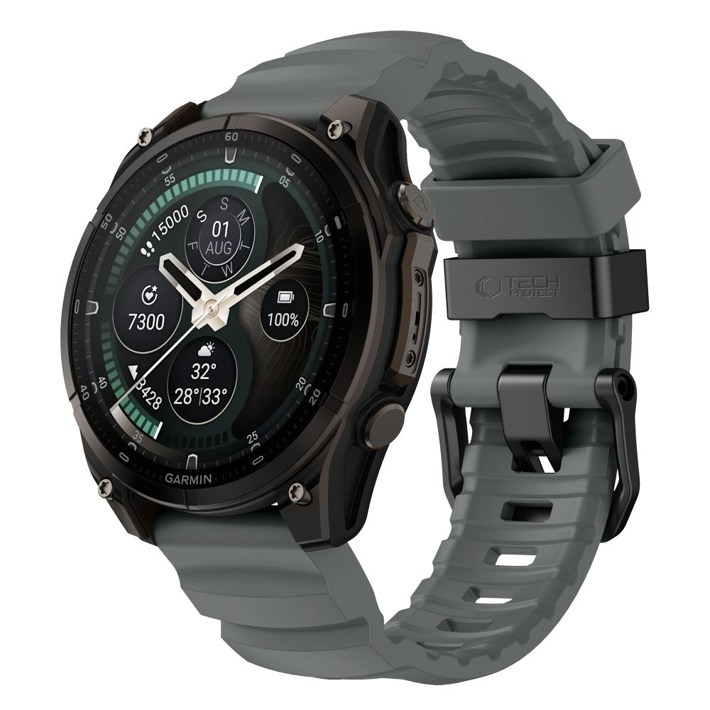 Curea Tech-protect Motion Garmin Fenix 5X / 5X Plus / 6X / 6X Pro / 7X / 8 / 8 Pro / 9 / 9 Pro (51 Mm) Storm Gri