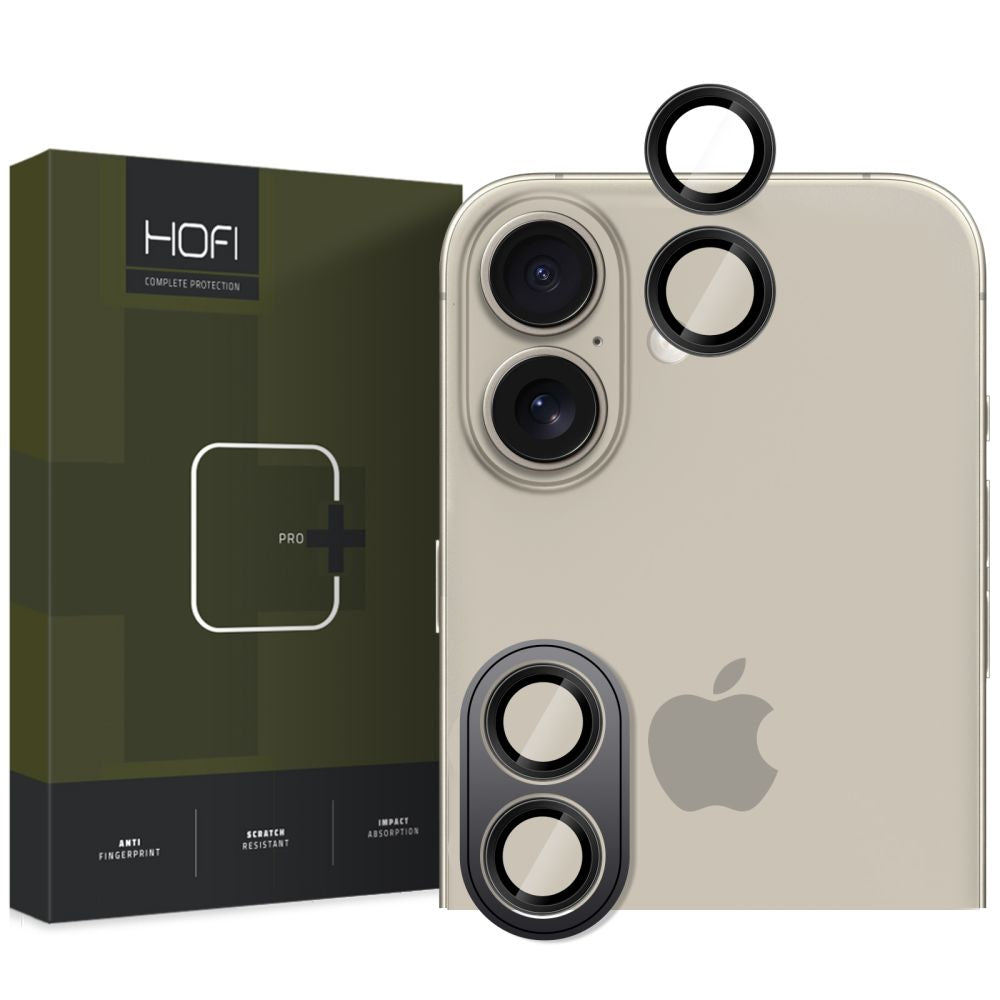 Folie camera Hofi Camring Pro+ iPhone 16 / 16 Plus / 17 Negru