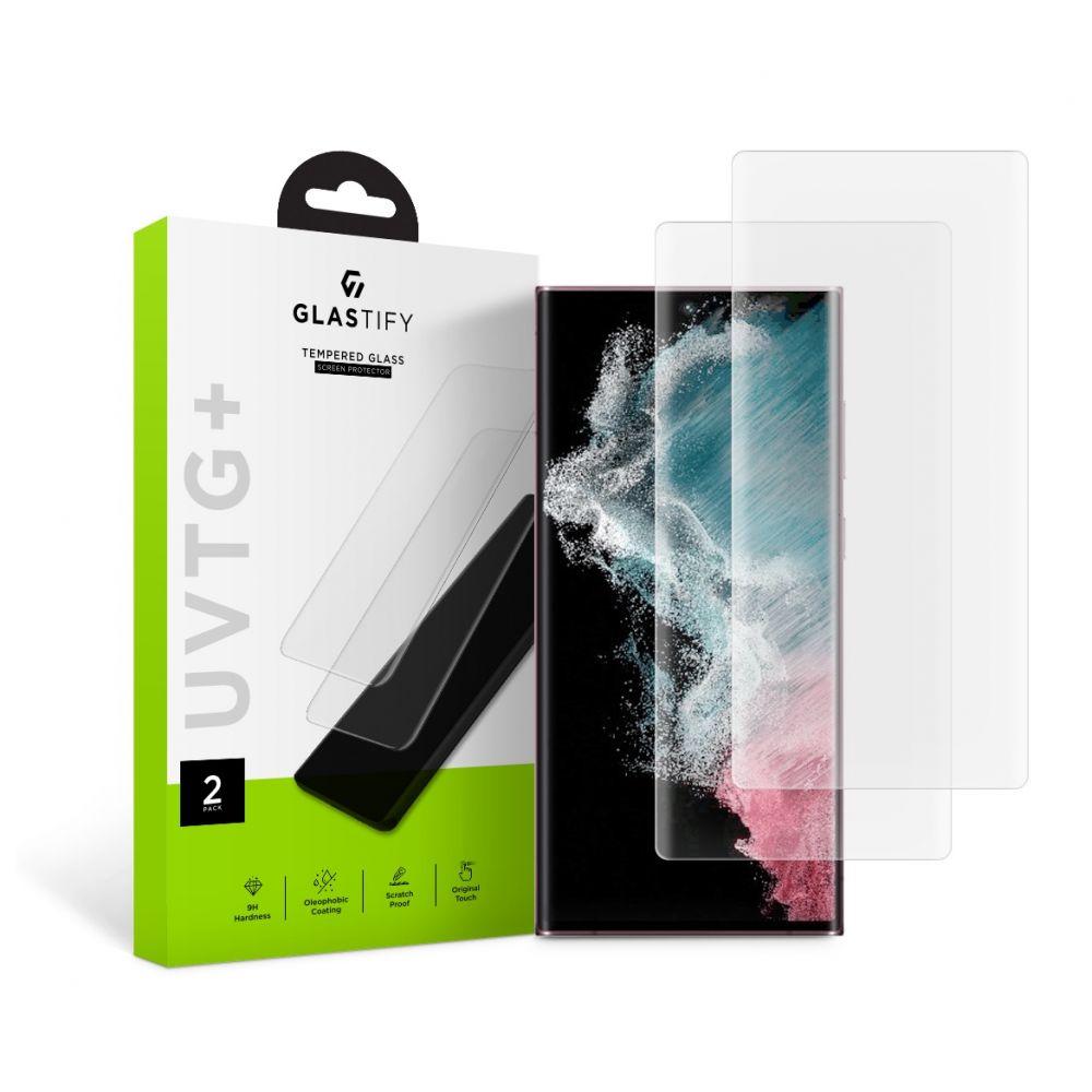Folie sticla Glastify Uvtg+ 2-pack Galaxy S22 Ultra