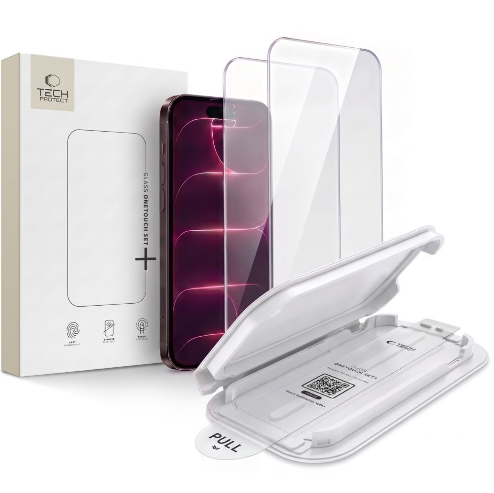 Folie sticla Tech-protect Onetouch Set+ 2-pack iPhone 17 Pro Max / 18 Pro Max Transparent