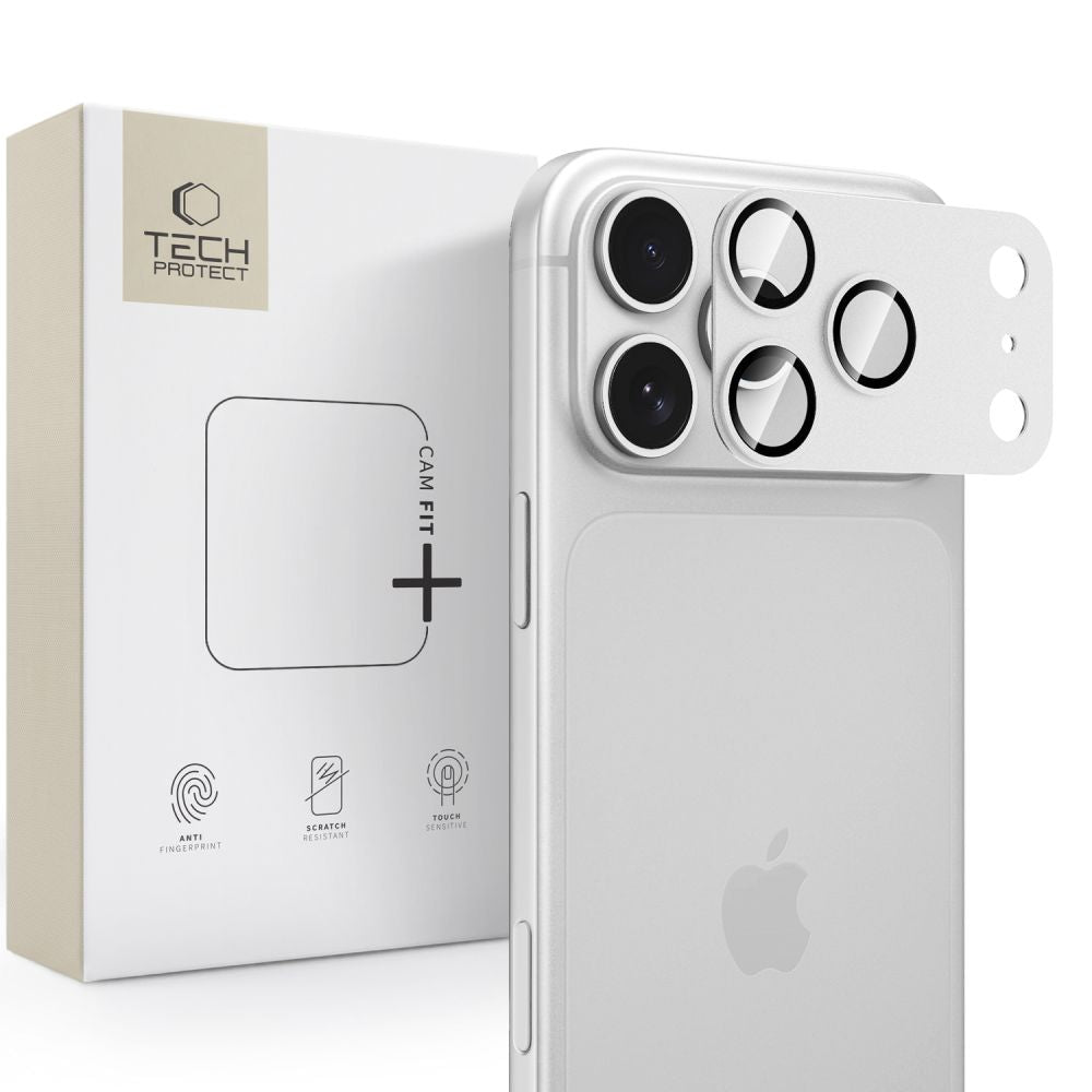 Folie camera Tech-protect Camfull Fit+ iPhone 18 Pro Max Argintiu