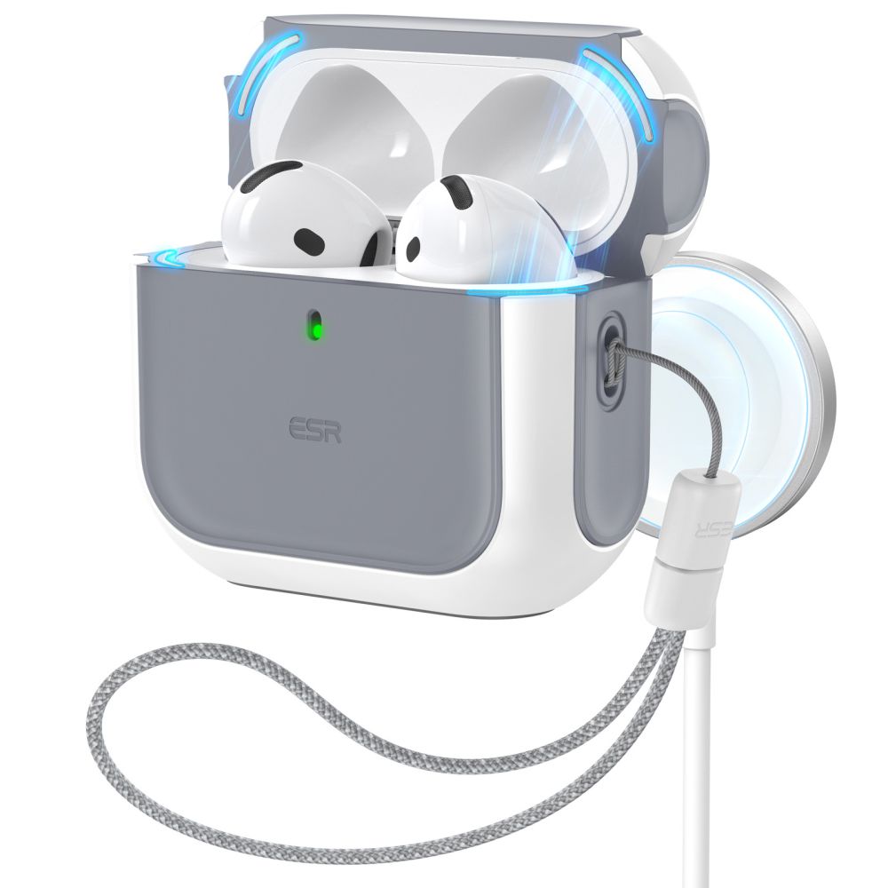 Husa ESR Orbit Halolock Magsafe Apple AirPods 4 / 5 Alb