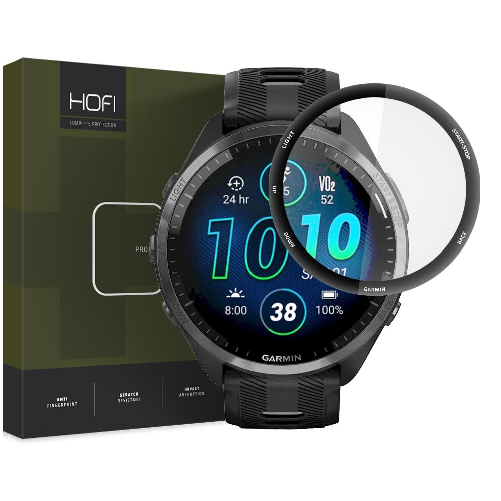 Curea sticla hibrida Hofi Hybrid Pro+ Garmin Forerunner 965 Negru