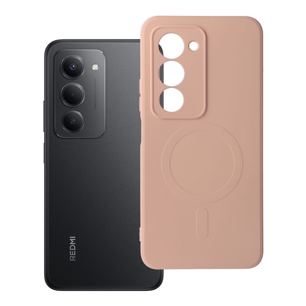 Husa Silicone Mag pentru Xiaomi Redmi 15 4G / 5G (171,1mm) Compatible cu Magsafe (Camera Protection) Roz