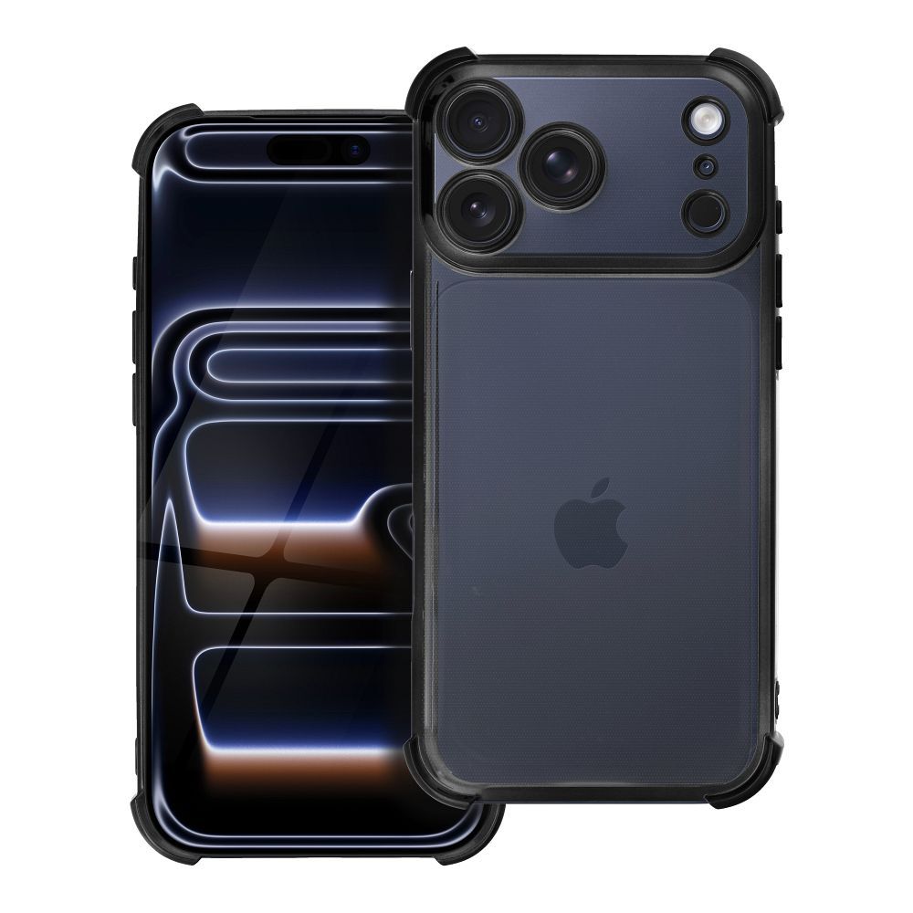 Husa antisoc Electro pentru iPhone 17 Pro Max / 18 Pro Max (Low Camera Edge) Negru
