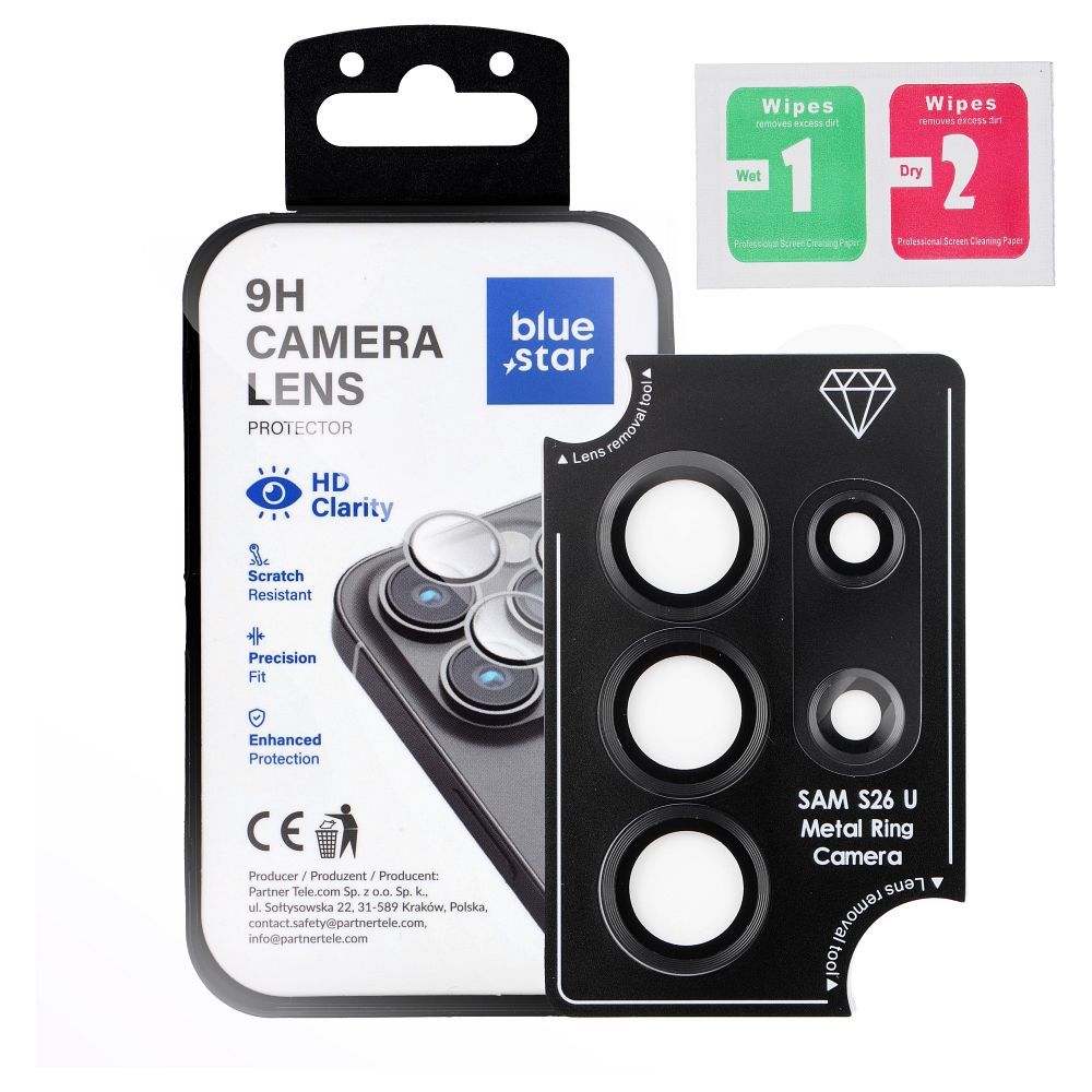Folie Albastru Star sticla camera pentru Samsung S26 Ultra Easy Install Negru