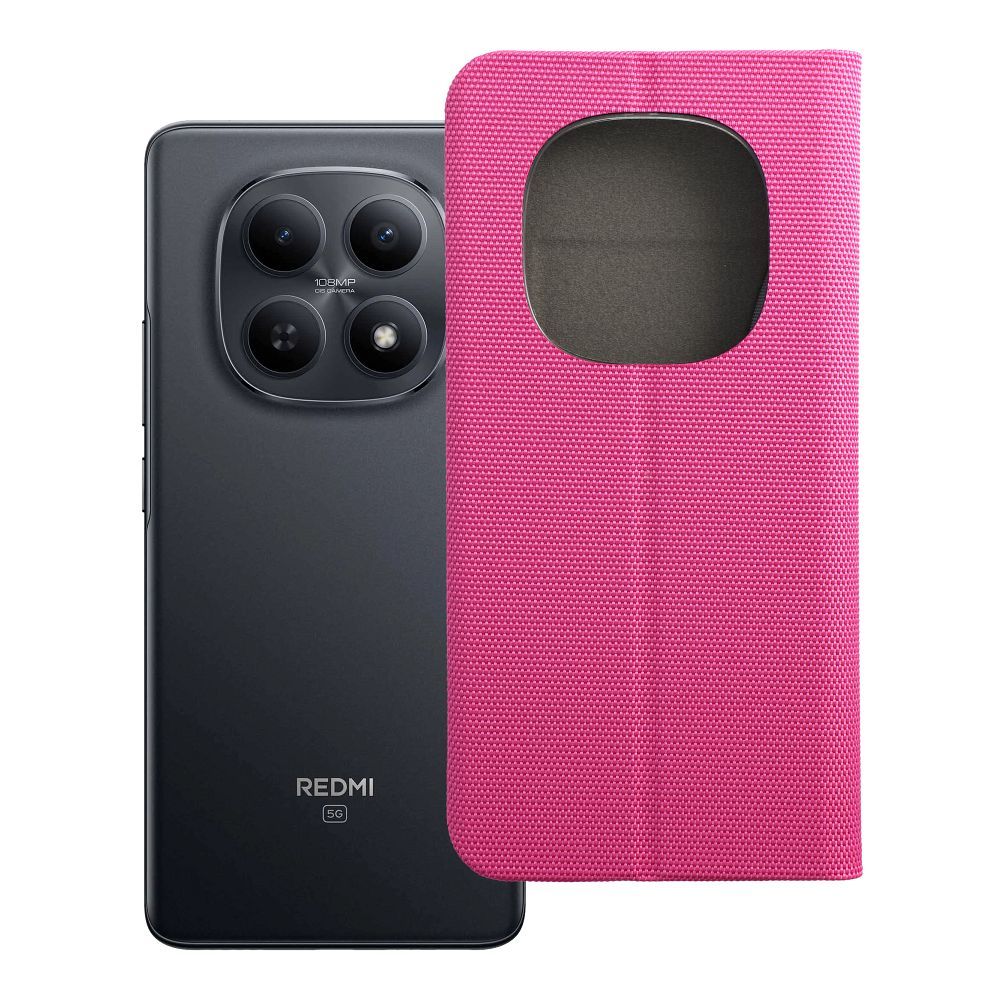 Husa Sensitive Book Flip pentru Xiaomi Redmi Note 15 PRO 5G Roz
