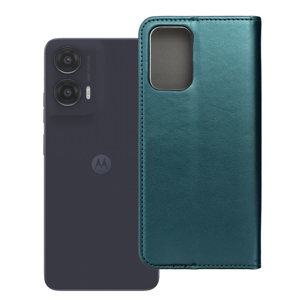 Husa Flip pentru Motorola G35 5G Smart Magneto Verde inchis