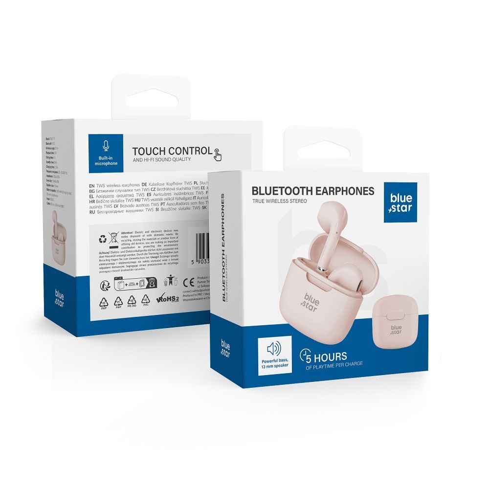 Casti Albastru Star Wireless FI7 TWS Powder Roz